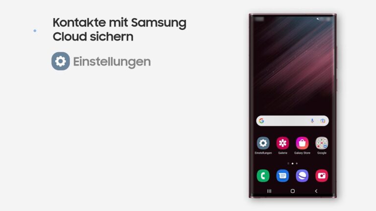 Samsung Cloud: Kontakte sichern/wiederherstellen