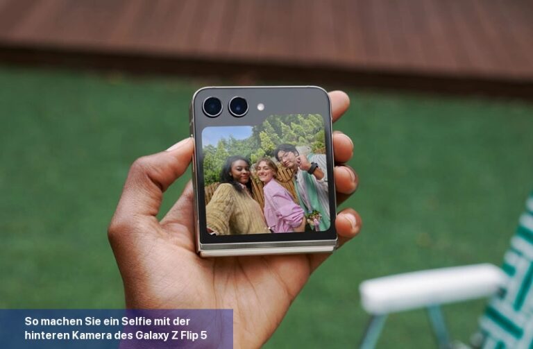 So machen Sie ein Selfie mit der hinteren Kamera des Galaxy Z Flip 5