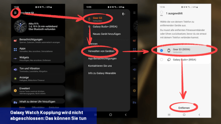 Galaxy Watch Kopplung wird nicht abgeschlossen: Das können Sie tun