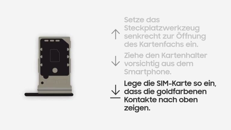 Galaxy S22: SIM-Karte installieren