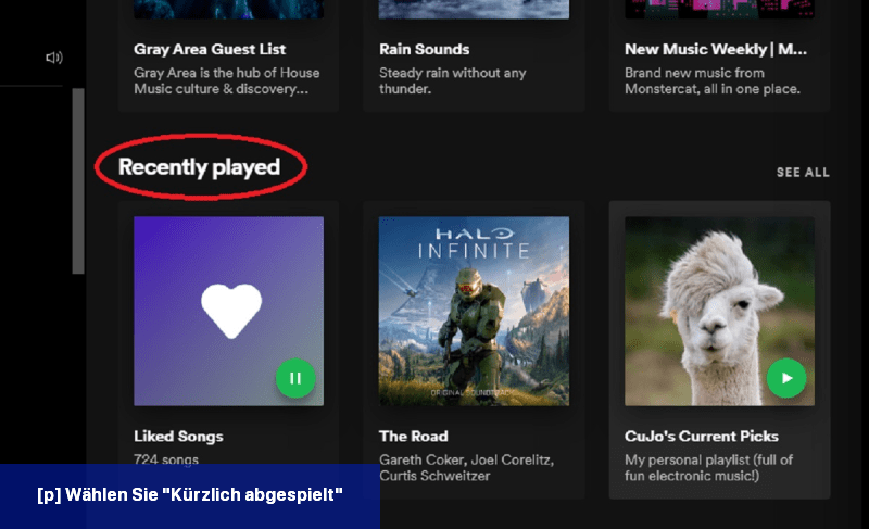 So sehen Sie Ihren Spotify-Hörverlauf